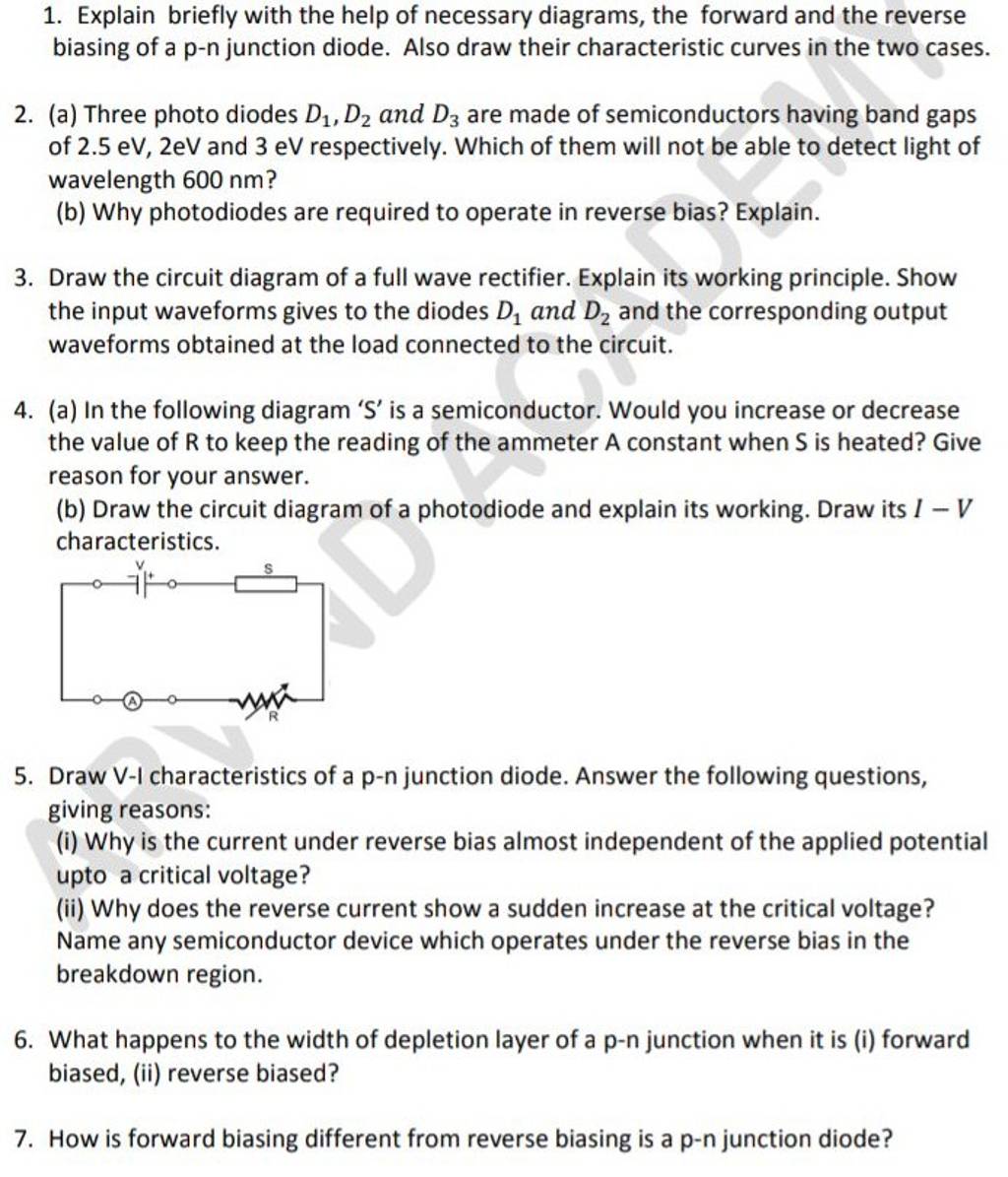 1 Explain Briefly With The Help Of Necessary Diagrams The Forward And T