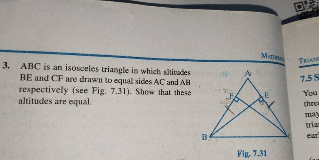 3-abc-is-an-isosceles-triangle-in-which-altitudes-be-and-cf-are-drawn-to