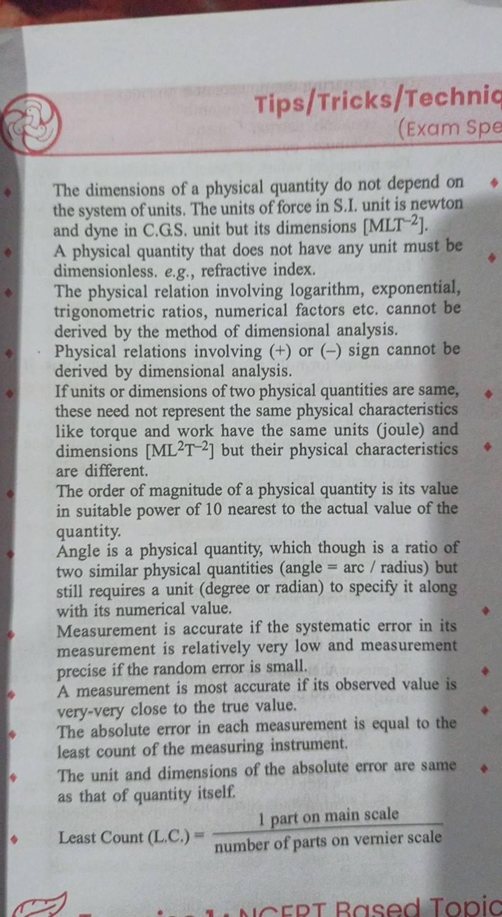The Dimensions Of A Physical Quantity Do Not Depend On The System Of Unit the-dimensions-of-a-physical-quantity-do-not-depend-on-the-system-of-unit