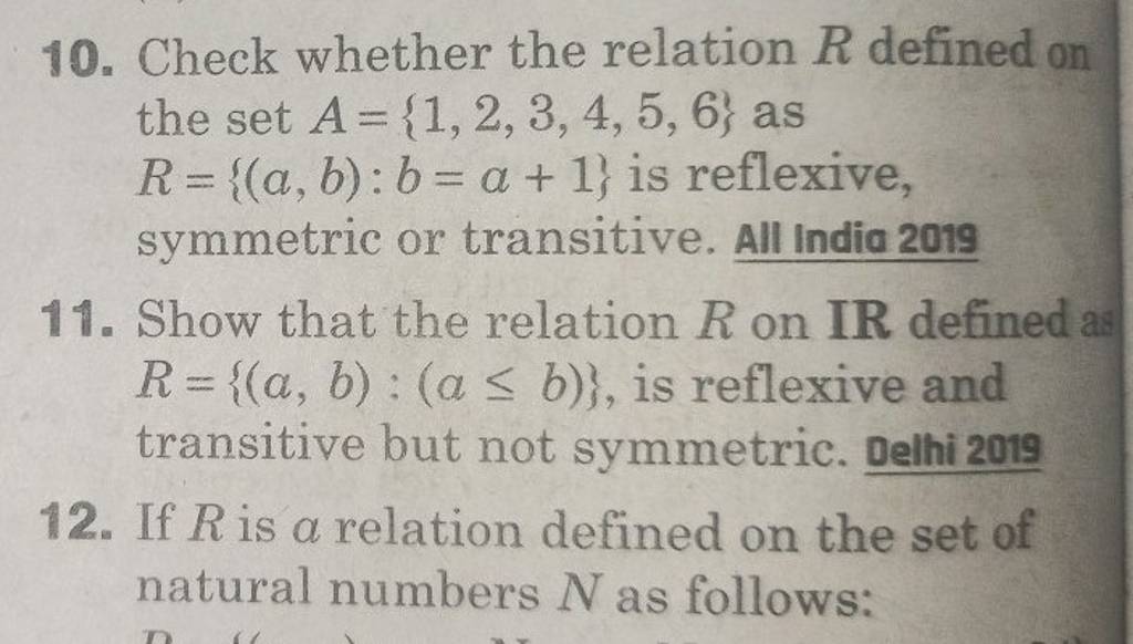 10 Check Whether The Relation R Defined On The Set A 123456 As R 2796