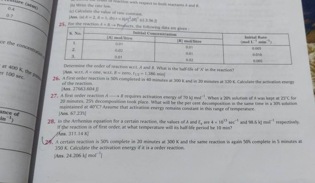 b-write-the-rate-law-c-calculate-the-value-of-rate-constant-ans