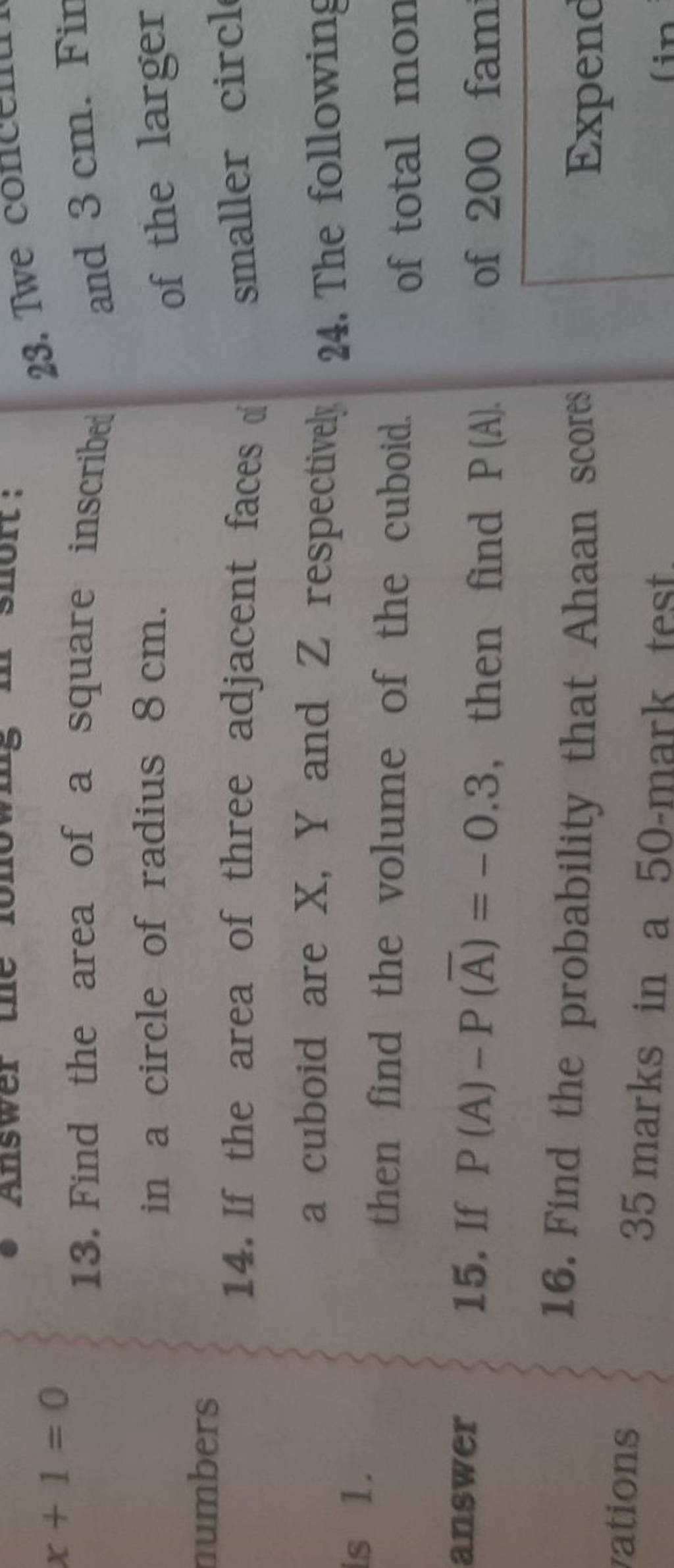 13-find-the-area-of-a-square-inscribed-in-a-circle-of-radius-8-cm-then