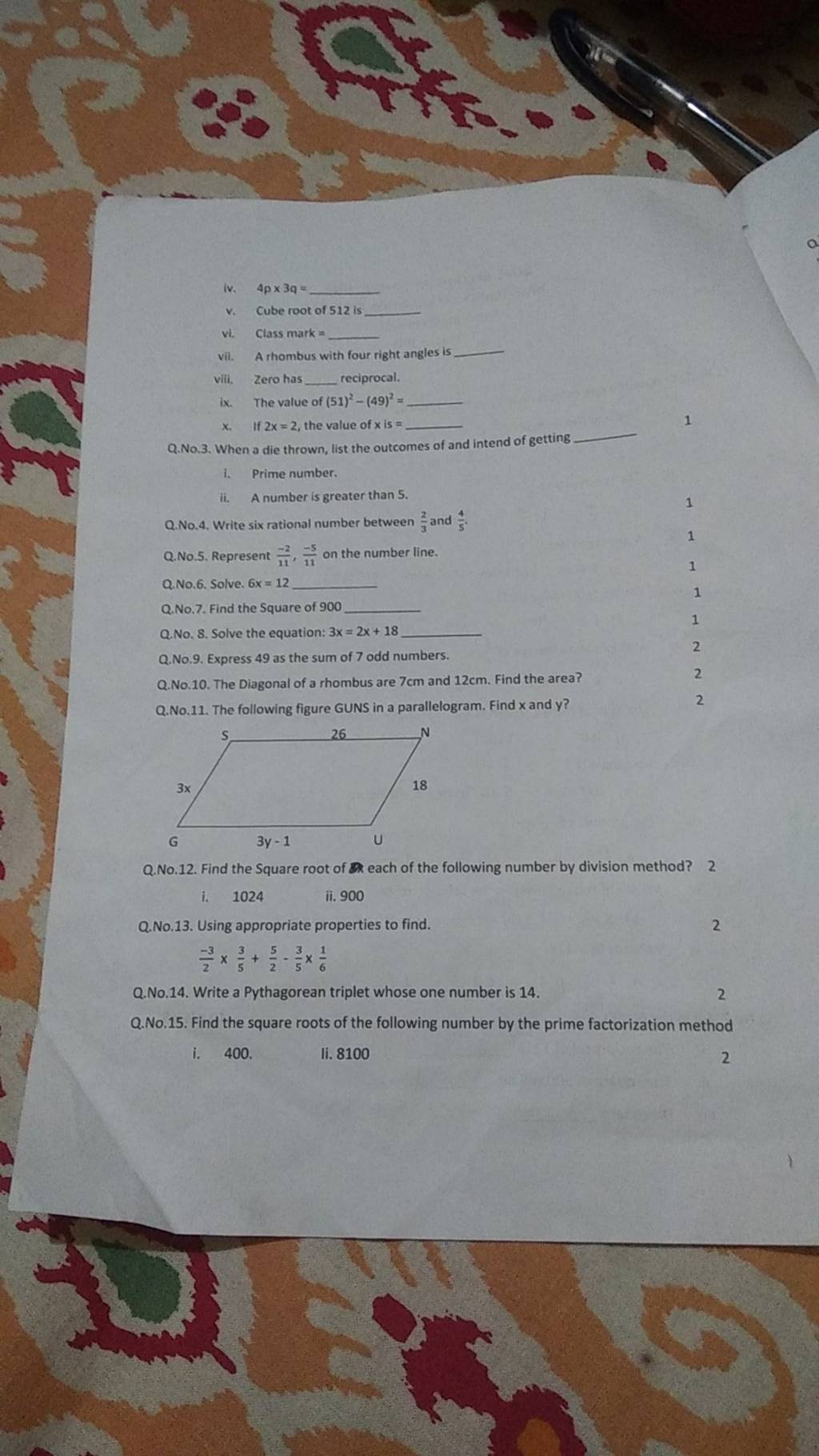 Iv 4p 3q V Cube Root Of 512 Is Vi Class Mark Vil A Rhombus With Fo cube-root-of-512-how-to-find-cube-root-of-512-geeksforgeeks