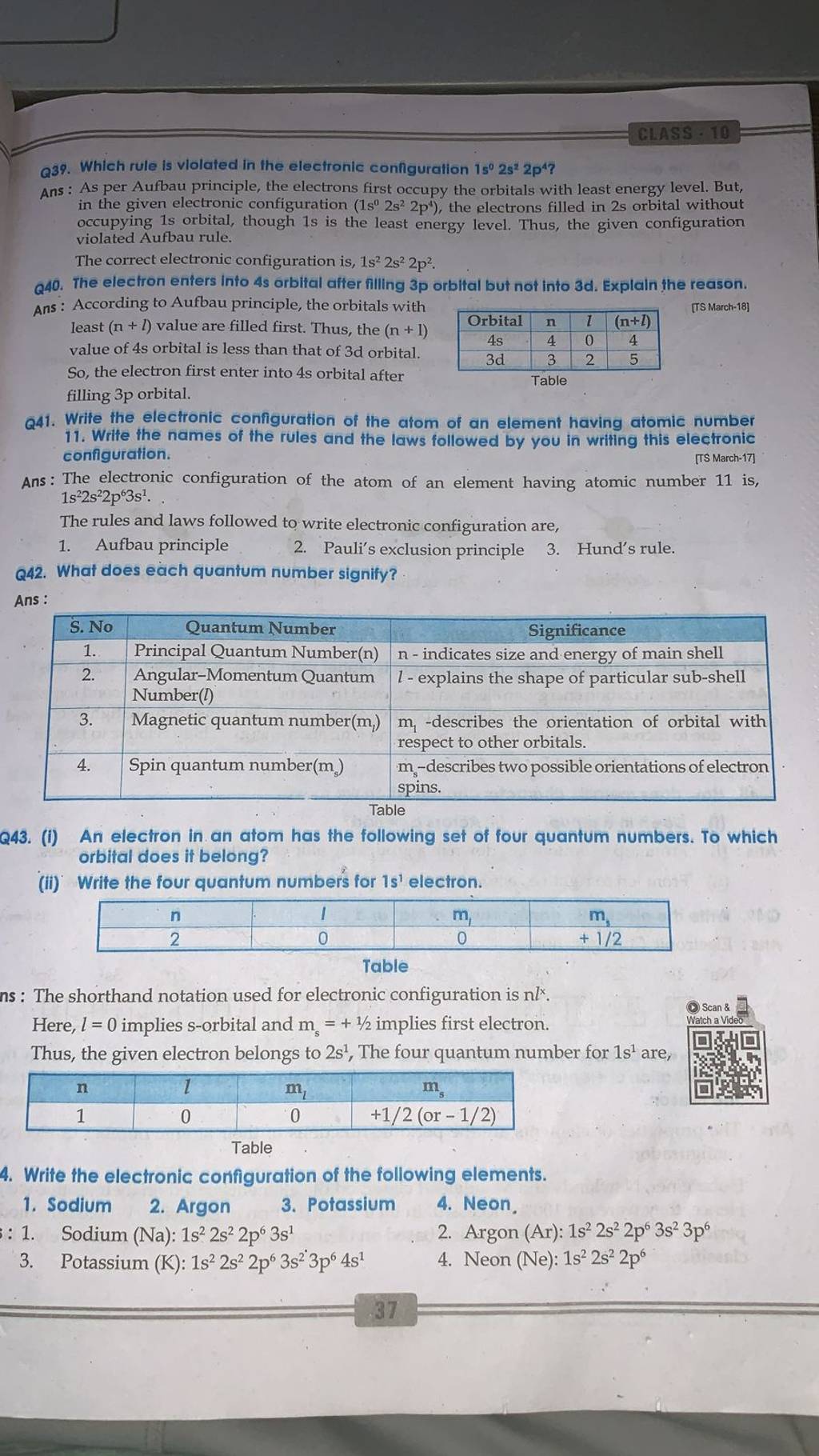 Q42. What does each quantum number signify? Ans: S. NoQuantum NumberSigni..