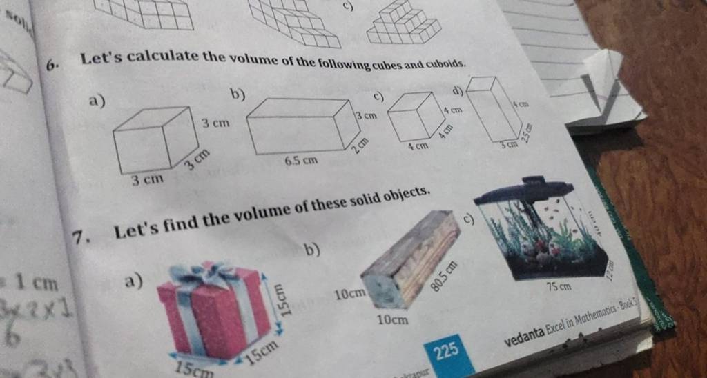 6. Let's Calculate The Volume Of The Following Cubes And Cuboids. A) B) 7..