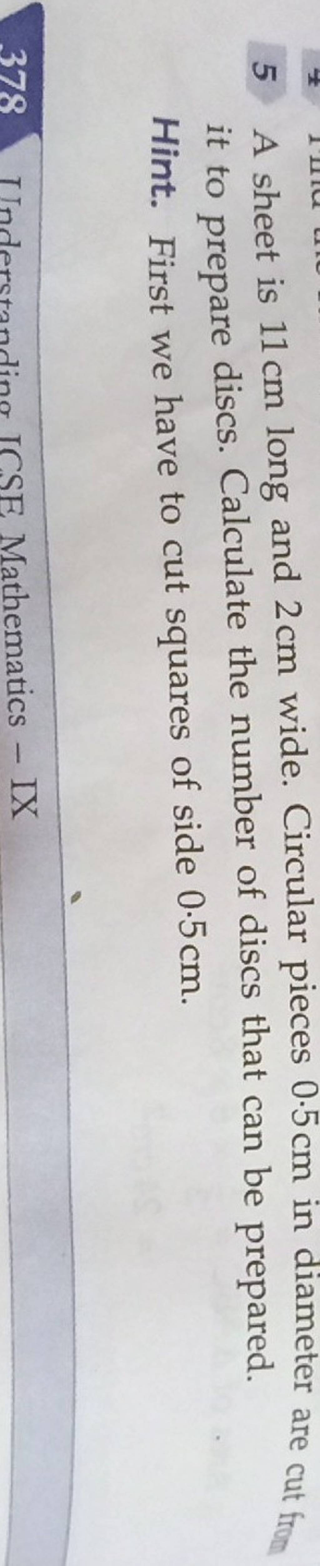 5-a-sheet-is-11-cm-long-and-2-cm-wide-circular-pieces-0-5-cm-in-diameter