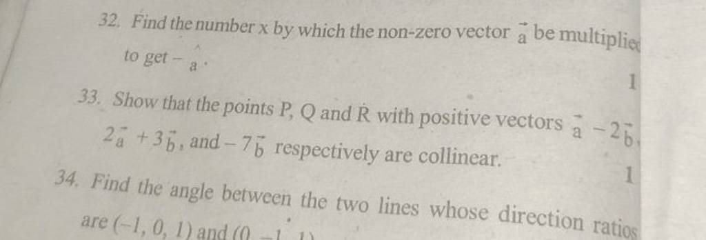 32-find-the-number-x-by-which-the-non-zero-vector-a-be-multiplies-to-get