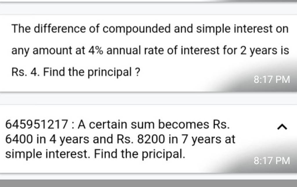 The difference of compounded and simple interest on any amount at 4% annu..