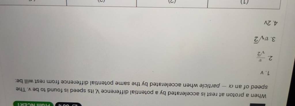When A Proton At Rest Is Accelerated By A Potential Difference V Its Spe