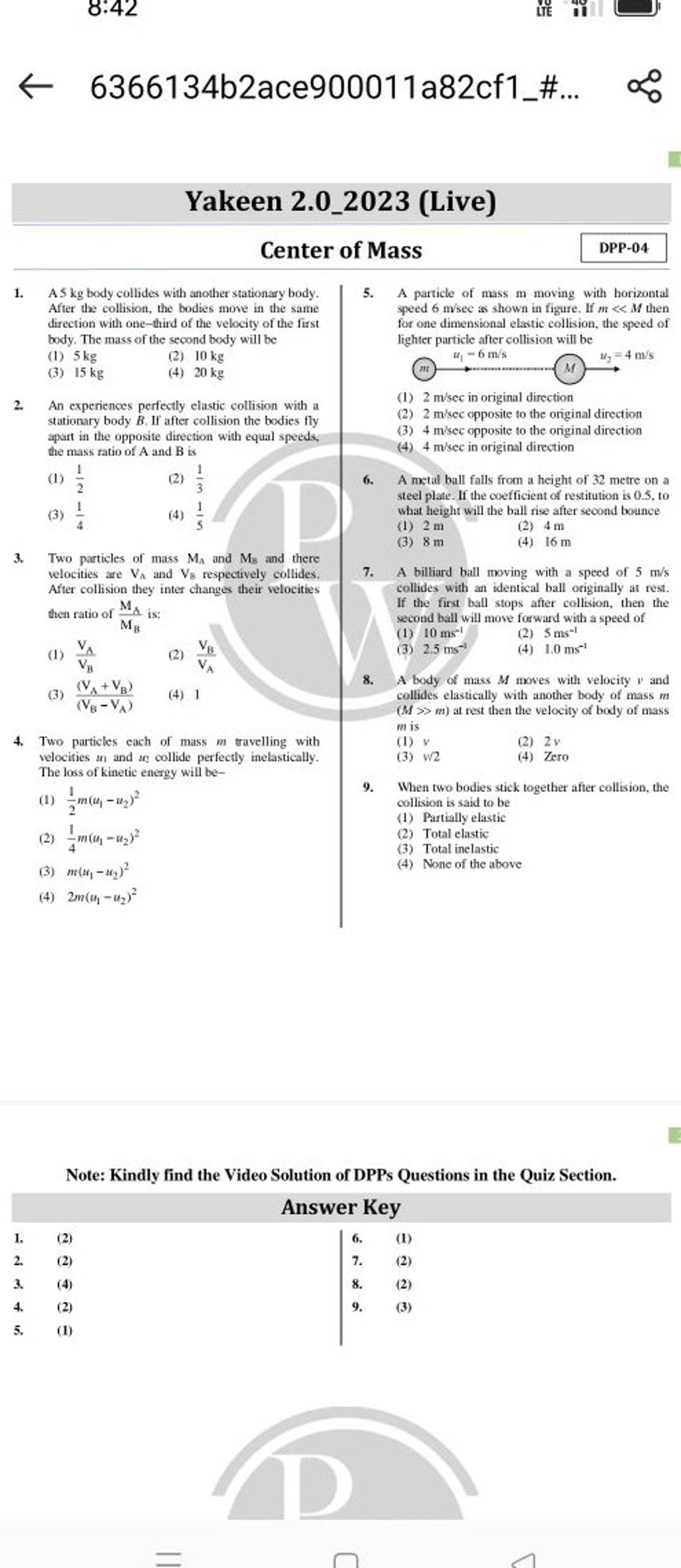 A billiard ball moving with a speed of 5 m/s velocities are VA and VB r..