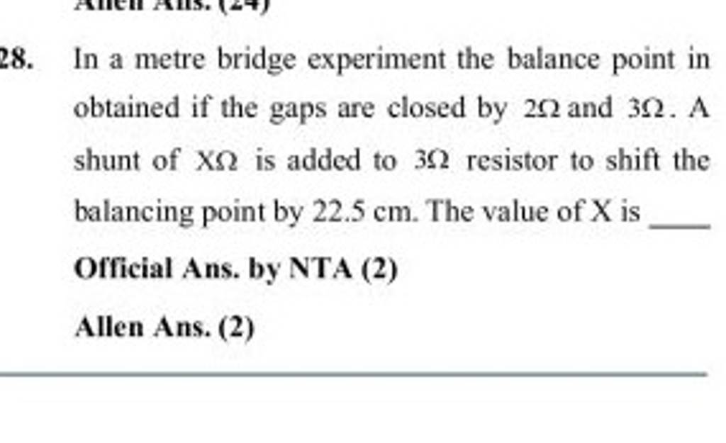 28 In A Metre Bridge Experiment The Balance Point In Obtained If The Gap 28-in-a-metre-bridge-experiment-the-balance-point-in-obtained-if-the-gap