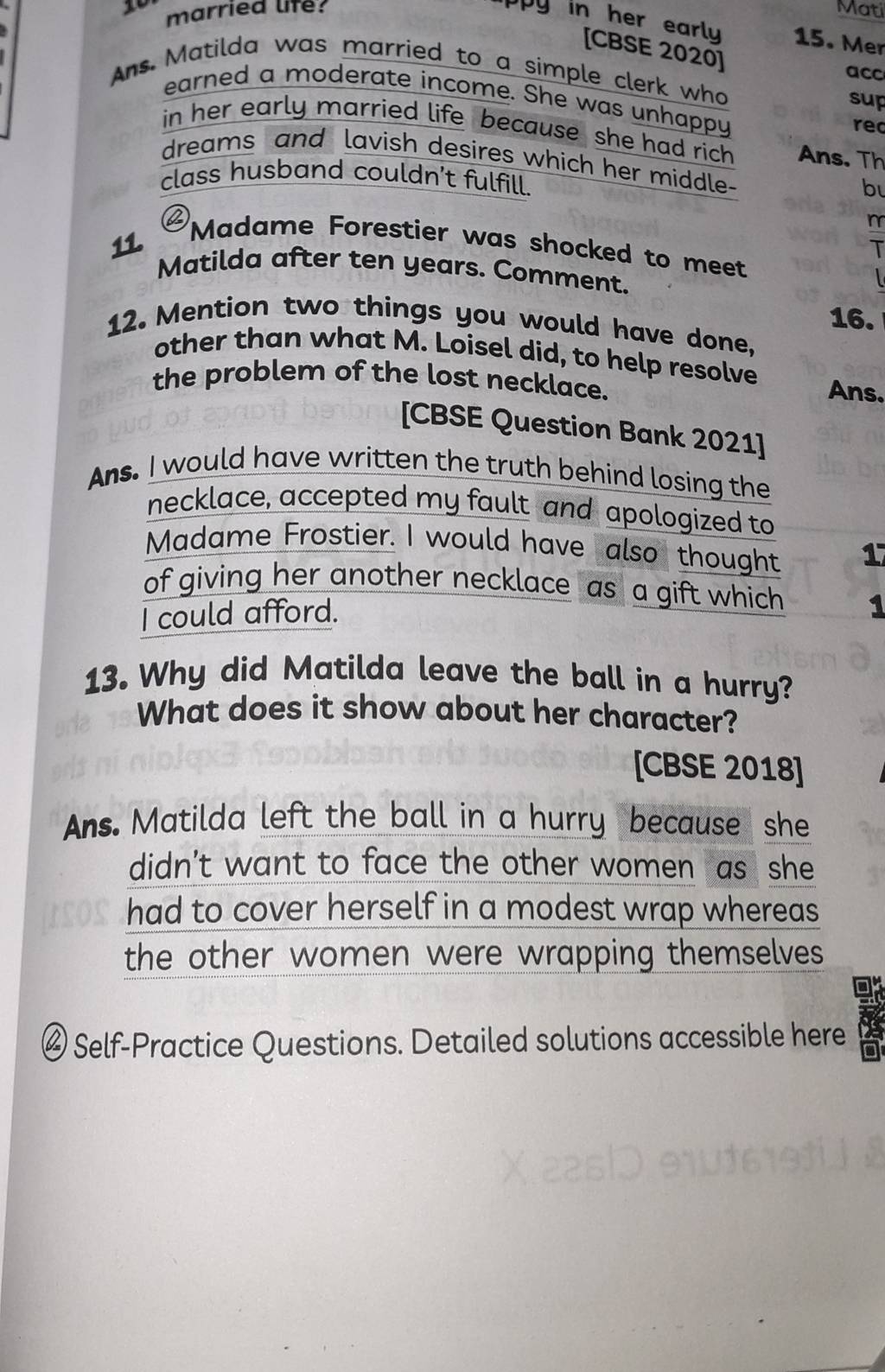 Filo Student Questions For CBSE , Class 10 , English , Gramma