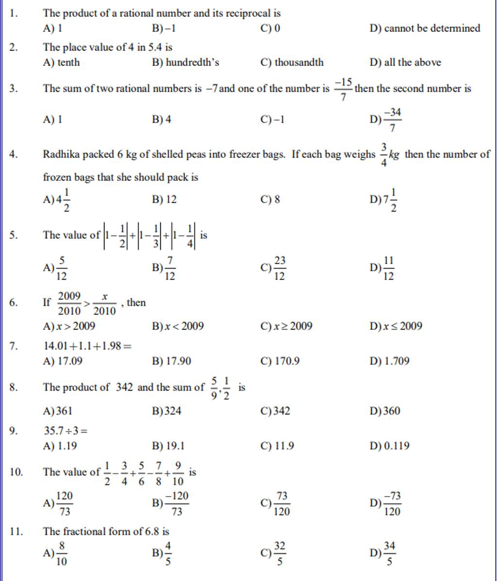 the product of number and its reciprocal is always 1