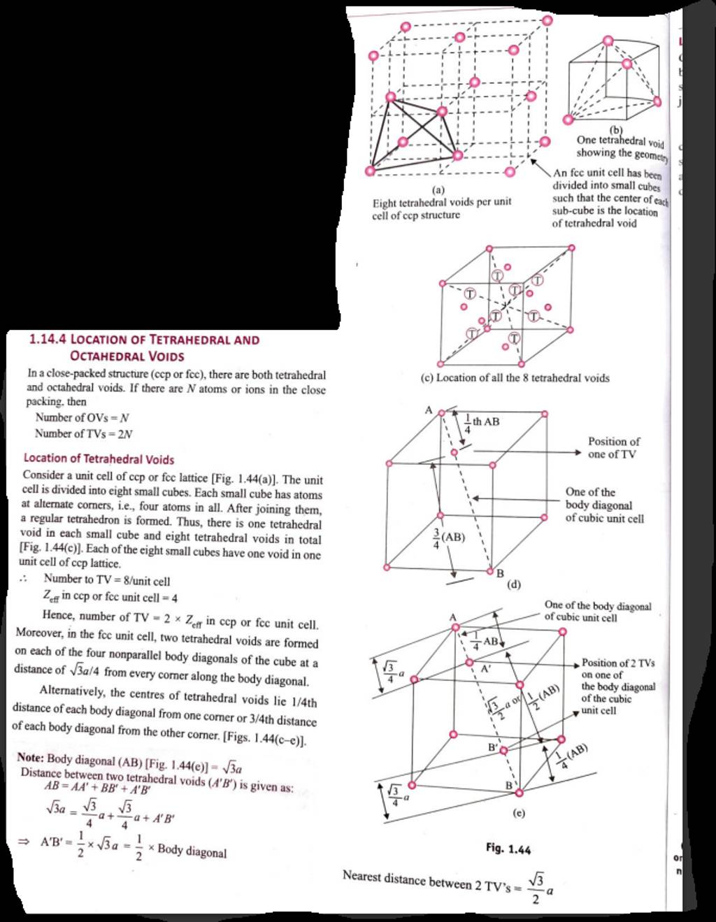 1-14-4-location-of-tetrahedral-and-octahedral-voids-b-one-tetrahedral-voi