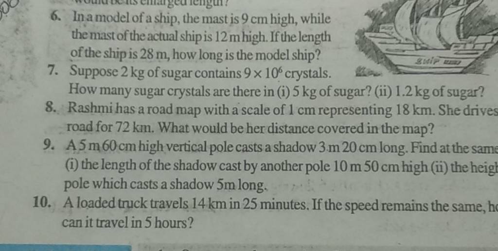 6-in-a-model-of-a-ship-the-mast-is-9-cm-high-while-the-mast-of-the-act