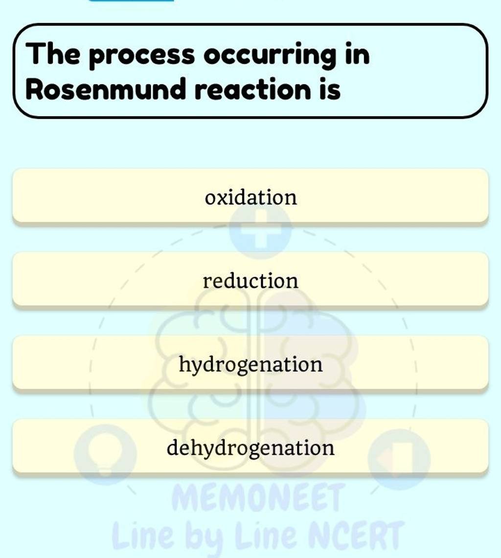 The process occurring in Rosenmund reaction is Filo