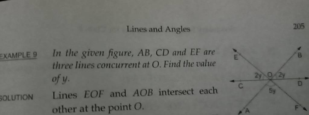 Lines And Angles Example 9 In The Given Figure Abcd And Ef Are Three Li 8874