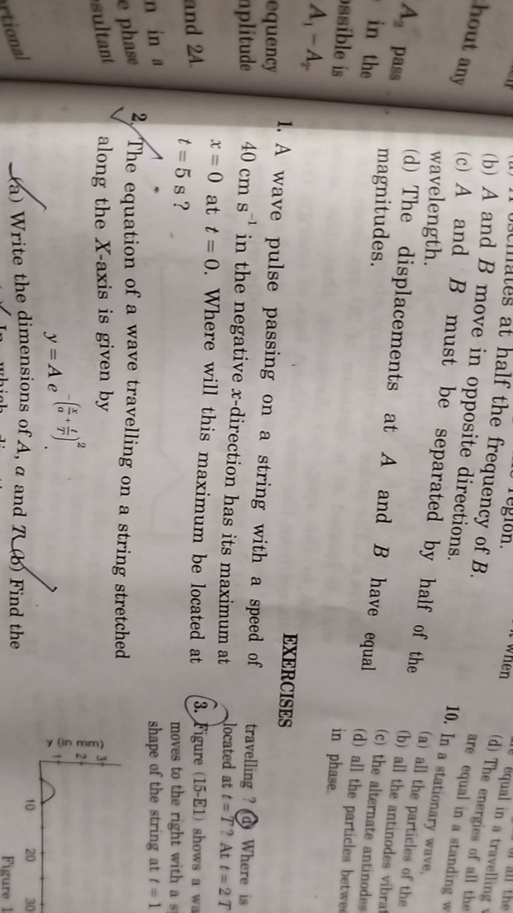 (b) A And B Half The Frequency Of B. (c) A And B In Opposite Directions.