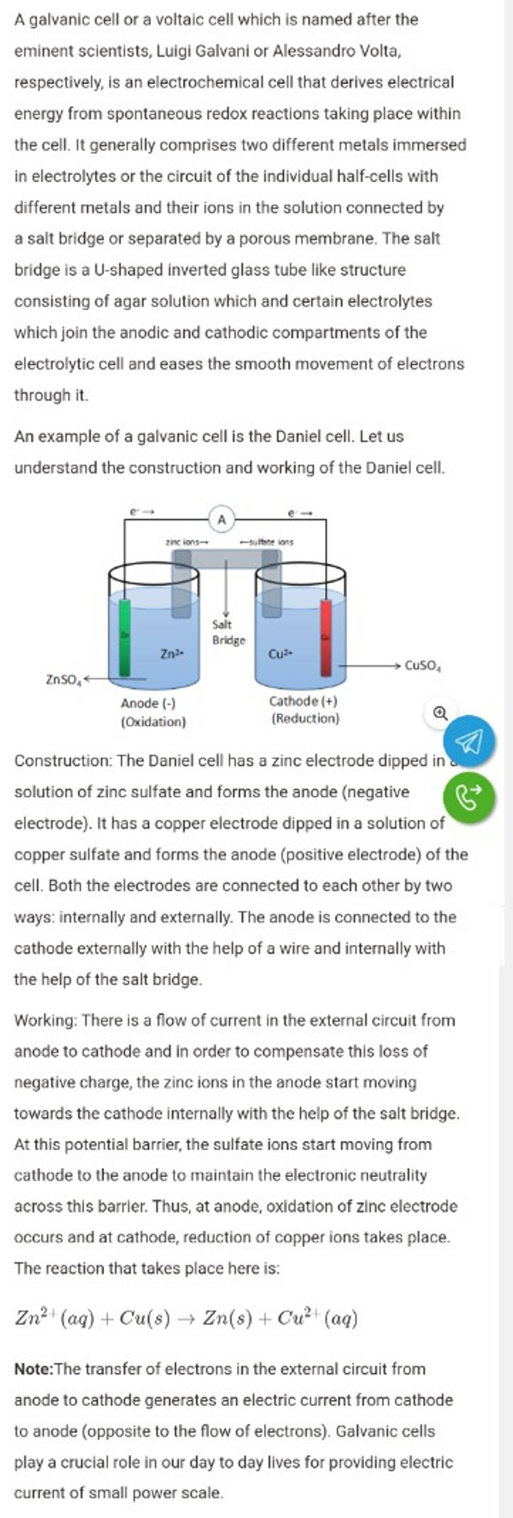 A galvanic cell or a voltaic cell which is named after the eminent scient..