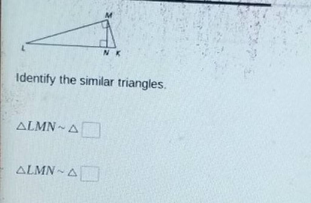 Identify The Similar Triangles Lmn∼ Lmn∼ Filo 9167