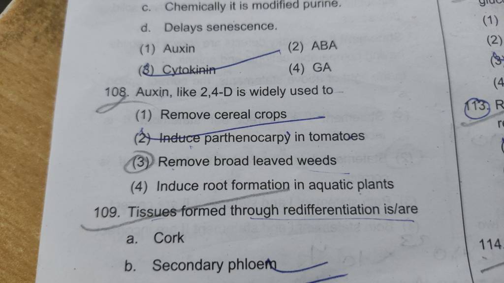 Auxin, like 2,4-D is widely used to