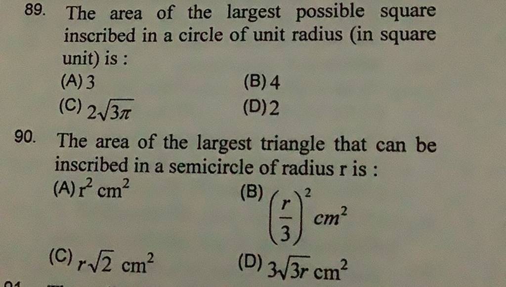 89-the-area-of-the-largest-possible-square-inscribed-in-a-circle-of-unit