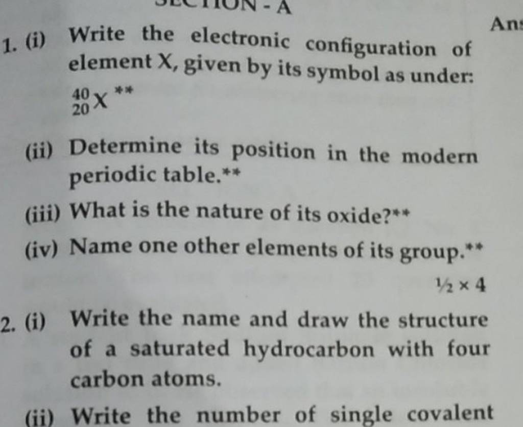 1-i-write-the-electronic-configuration-of-element-x-given-by-its-symb