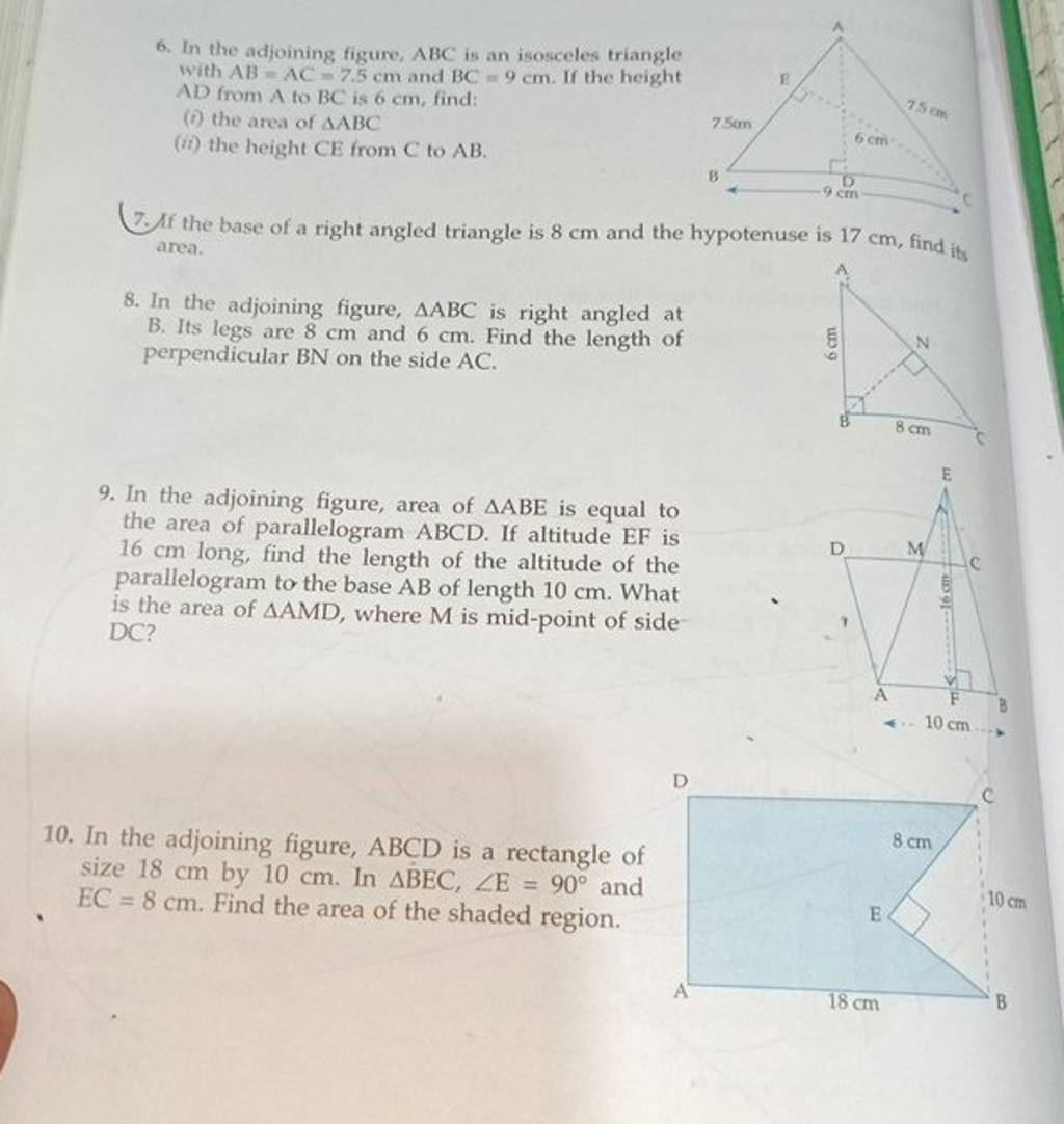 6 In The Adjoining Figure Abc Is An Isosceles Triangle With Abac75 C 4621