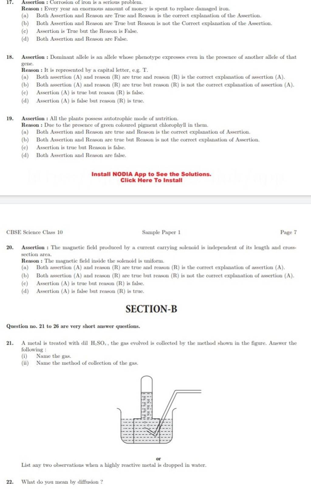 Assertion All the plants possess autotrophic mode of nutrition. Reason
