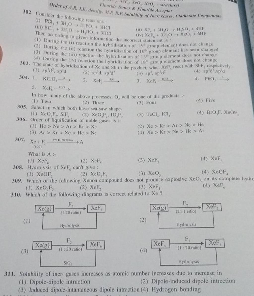 Solubility of inert gases increases as atomic number increases due to inc..