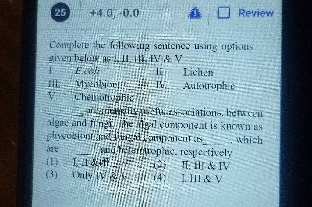 25 4 0 0 0 Review Complete The Following Sentence Using Options Given Be 