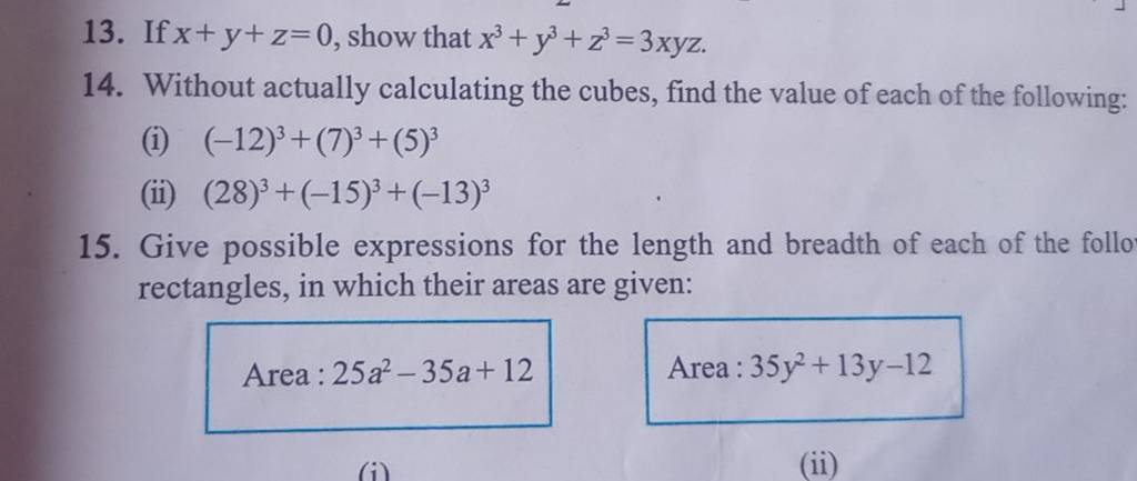 13-if-x-y-z-0-show-that-x3-y3-z3-3xyz-14-without-actually-calculating