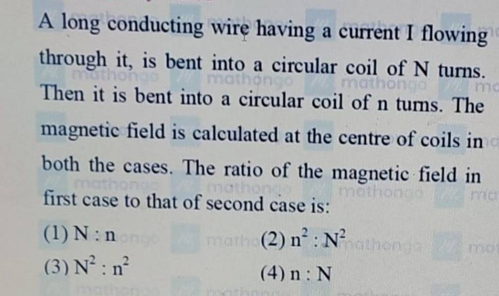 a-long-conducting-wire-having-a-current-i-flowing-through-it-is-bent-int