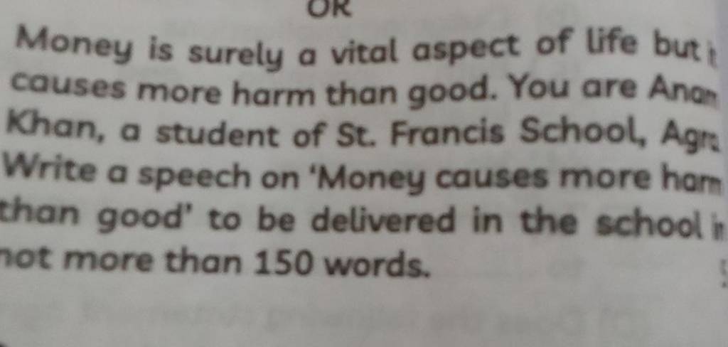 essay on money causes harm than good