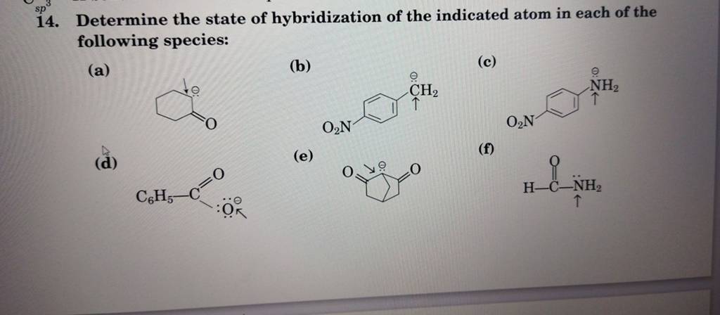 Determine The State Of Hybridization Of The Indicated Atom In Each Of The 0167