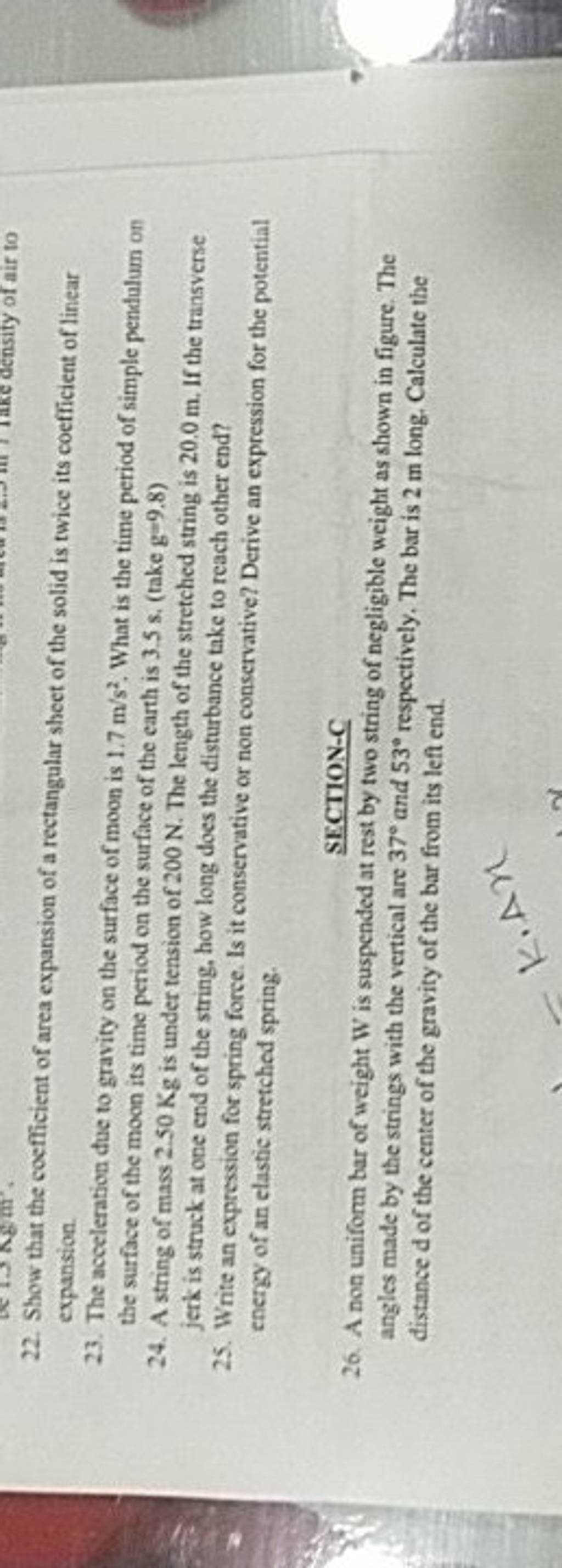 22. Show that the coefficient of area expansion of a rectangular sheet of..