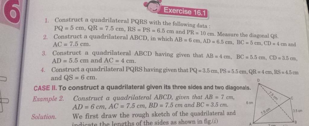 1 Construct A Quadrilateral Pqrs With The Following Data Pq5 Cmqr7 0424