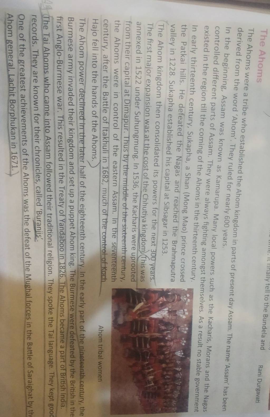 The Ahoms The Ahoms were a tribe who established the Ahom kingdom in part..