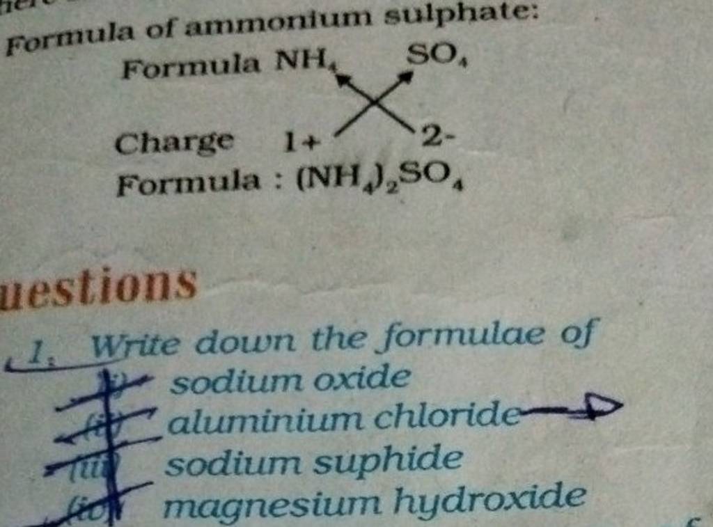 Formula Of Ammonium Sulphate Formula Nh4 2 So4 Hestions 1 Write Dow 3947