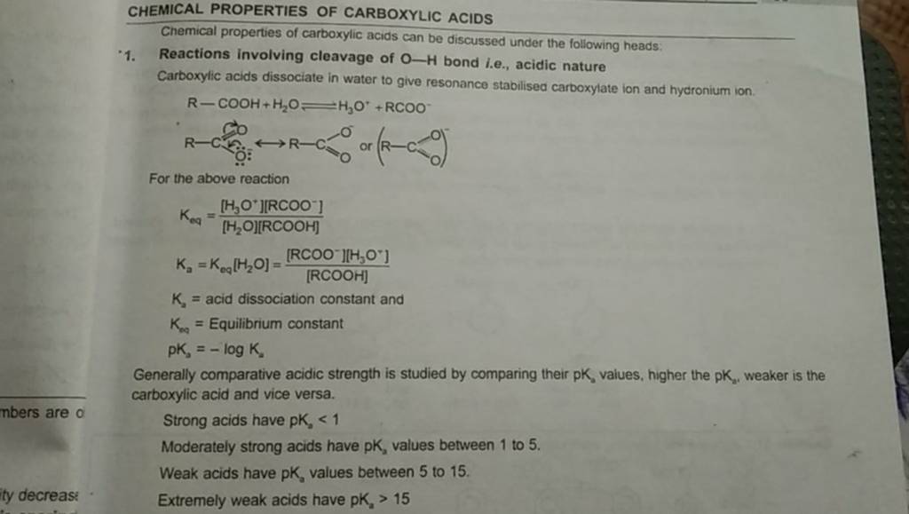 CHEMICAL PROPERTIES OF CARBOXYLIC ACIDS Chemical properties of carboxylic..