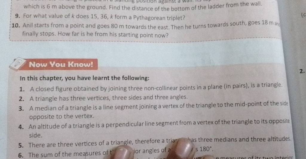 which is 6 m above the ground. Find the distance of the bottom of the lad..