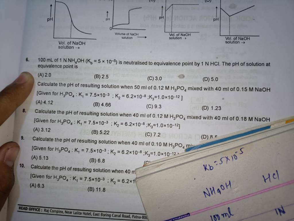 calculate ph of resulting solution