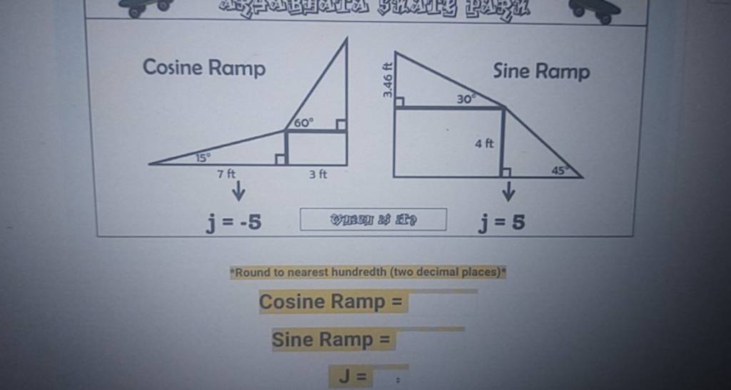 "Round To Nearest Hundredth (two Decimal Places) * Cosine Ramp = Sine Ram..