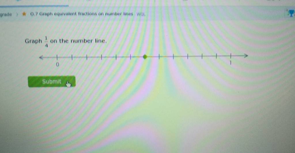 grade ) A 0.7 Graph equivalent fractions on number lines Wal. Graph 41 o..