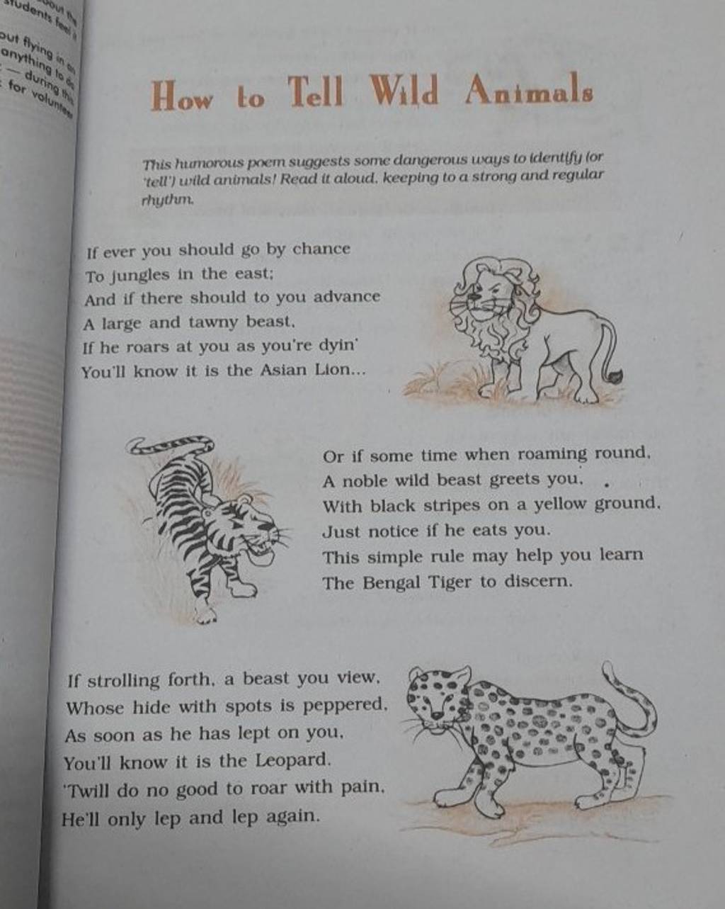 How to Tell Wild Animals This humorous poem suggests some dangerous ways ..