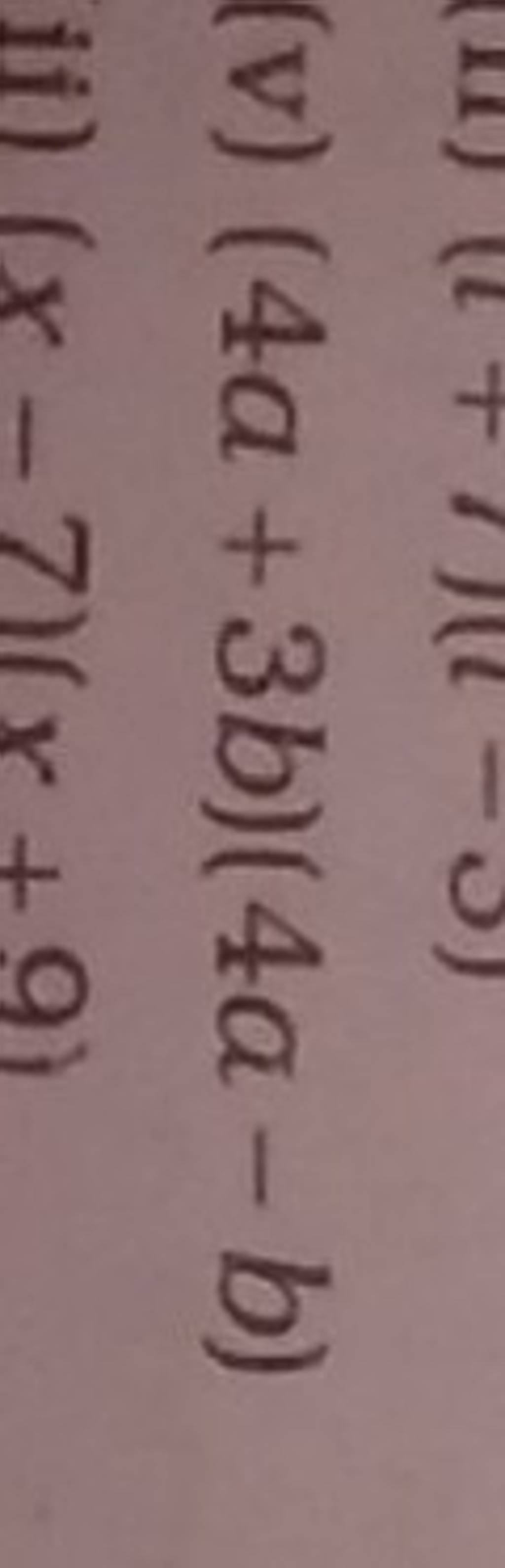 (v) (4a+3b)(4a−b) | Filo