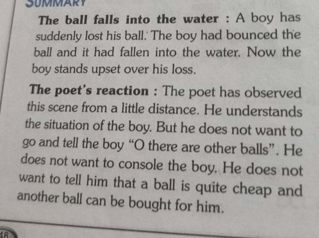 The Ball Falls Into The Water A Boy Has Suddenly Lost His Ball The Boy 
