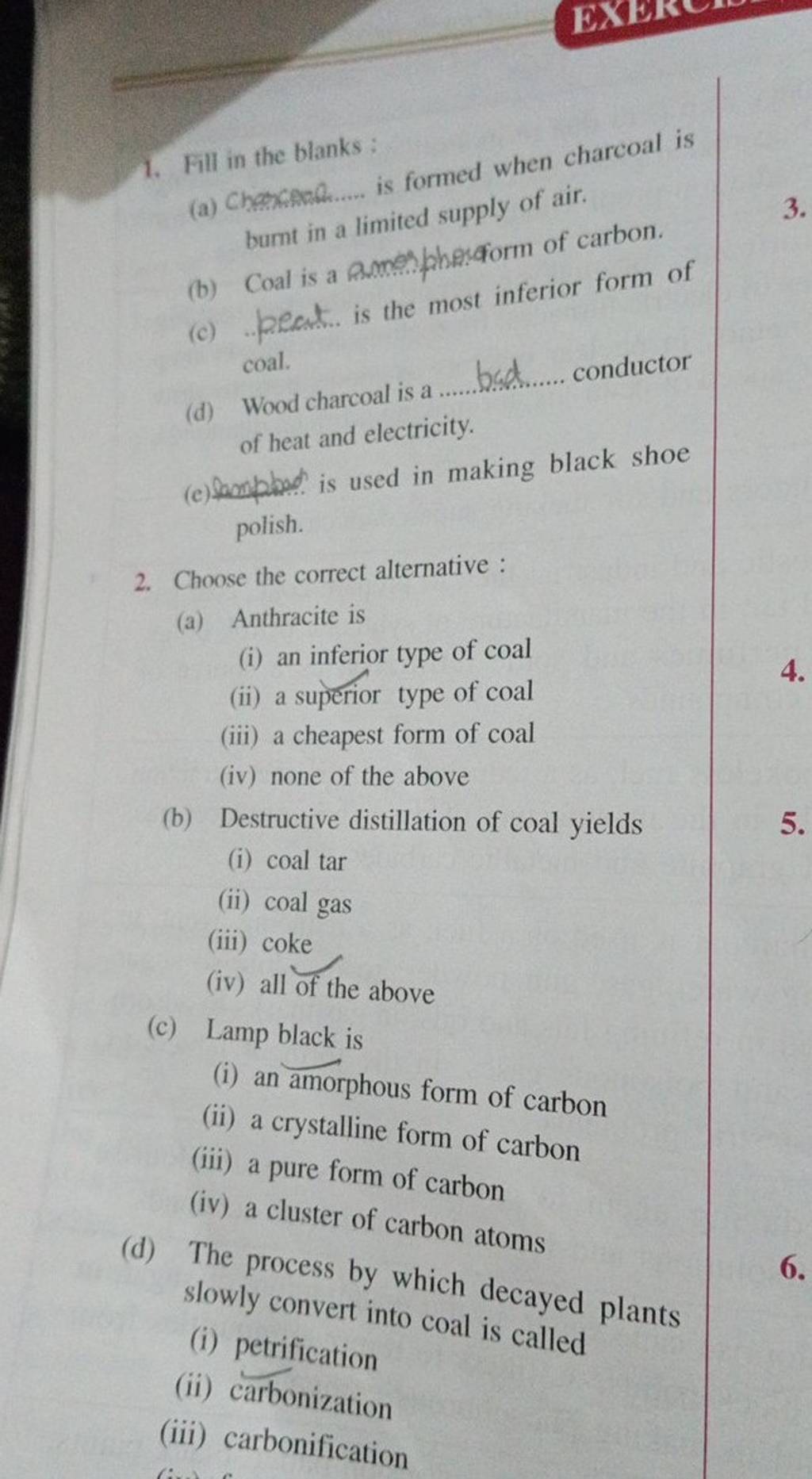 Destructive distillation of coal yields Filo