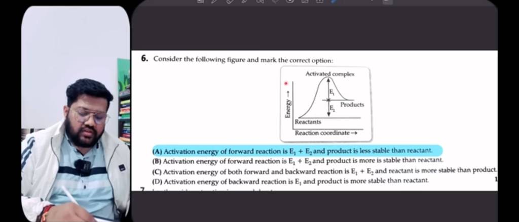 6. Consider The Following Figure And Mark The Correct Option: (A) Activat..