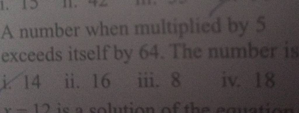 a-number-when-multiplied-by-5-exceeds-itself-by-64-the-number-is-ii-16